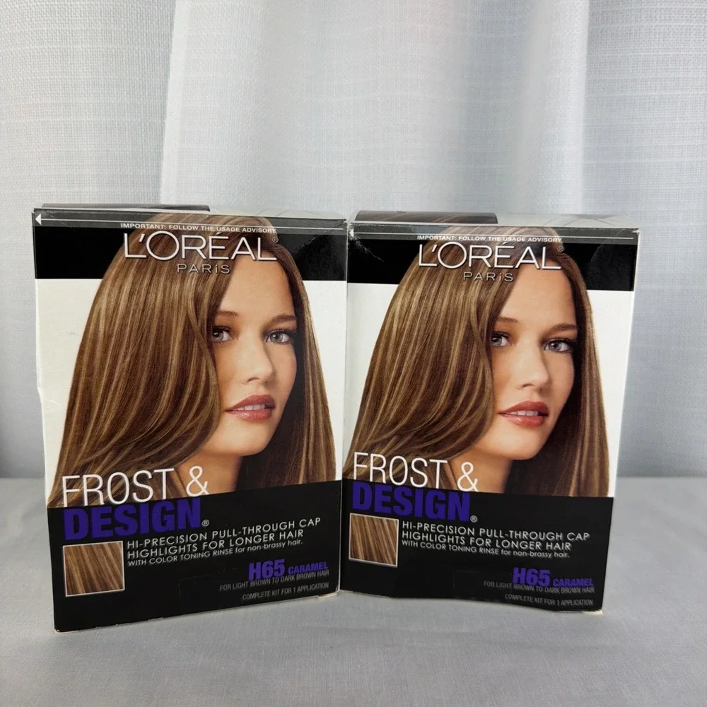 L'Oreal Paris Frost & Design H65 Caramel Highlights Hair Color Kit Lot of 2